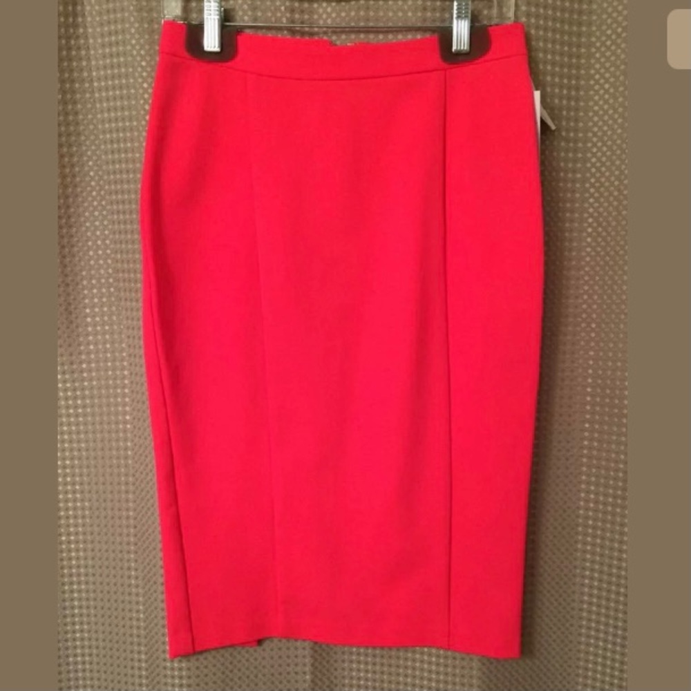 Pink Tartan Coral Tech Pencil Skirt - Size 4 - NWT